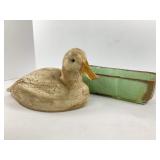 Ceramic Planter and Plaster Duck