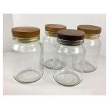 Clear Glass Storage Jars