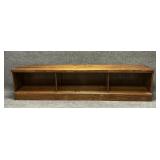 Long Solid Pine Bench with Three Compartments