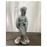 Weathered Geisha Girl Garden Statue