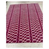 CoCoCoCozy Pink with White Loop Rug