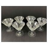 Six Cambridge Sherbet Glasses