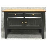 Wood Two Tone Farmhouse Style Cabinet Buffet