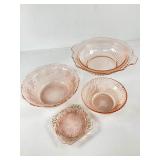 Pink Depression Bowls