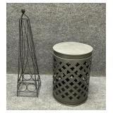 Metal Outdoor Table and Trellis