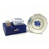 Chinese Seal Set and Meissen Porcelain Plate