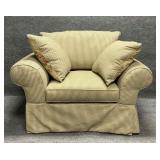 Upholstered Striped Arm chair