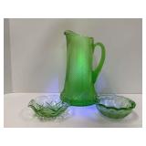 Three Pieces of Uranium Glass