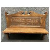 Antique Oak Hanging Wall Shelf
