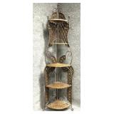 Unique Vintage French Style Folding Corner Shelf