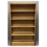 Vintage Solid Pine Wood Bookcase