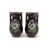 Pair of Ceramic Japanese Wall Pockets