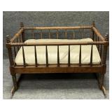 Antique Style Rocking Wooden Cradle