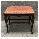 American Queen Anne Style Piano Bench