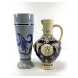 Stoneware Pilsner and Pitcher