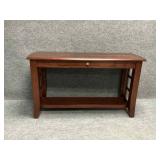One Drawer Cherry Finish Console