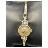 Ladies 14 KT Diamond Omega Watch