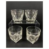 Four Vintage Heisey Old Fashion Glasses