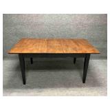 Two Tone Hardwood Butterfly Leaf Dining Table