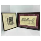 Two Framed Art Pieces