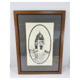 Signed and Numbered Pen and Ink Drawing