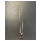 Stunning 14 KT Garnet Necklace
