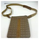 Coach Signature Tan Canvas Leather Trim