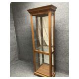 Narrow Oak Curio Cabinet
