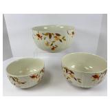 Three Hall China Jewel Tea Mixing Bowls