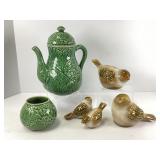 Ceramic Birds and Pitcher