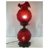 Ruby Red Poppy Parlor Lamp