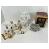 Two Coin Banks, NIght Light, Perfume Bottles