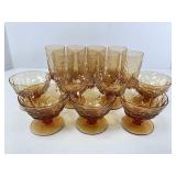 Amber Colored Dessert Cups and Glasses