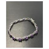 Sterling Amethyst Bracelet