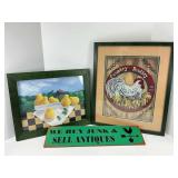 Three Assorted Wall Art Pieces
