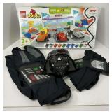 Lego Race Cars and Darth Vader Costume