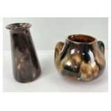 Two Brush McCoy Art Pottery Vases