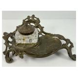 Vintage Ornate Art Nouveau Style Inkwell