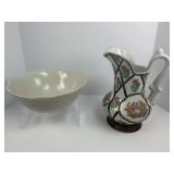 Lenox French Perle Bowl and Victorian Pitcher