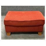 Red Upholstered Ottoman