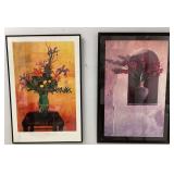 Two Poster Size Floral Prints