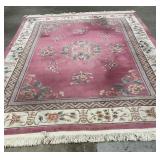 Hand Knotted Vintage Pink Chinese Peking Rug