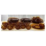 Indiana Kings Crown Amber Glass