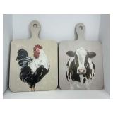Hobby Lobby Rooster and Cow Boards