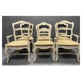Set of Six French Country Ladder Back Chairs