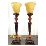 Pair of Art Nouveau Style Table Lamps