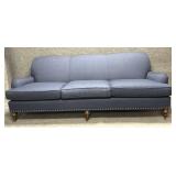 CR Laine Blue Upholstered Low Profile Sofa