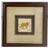 Carved Leopard on Resin Style Square