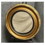 Gold Round Ornate Framed Mirror