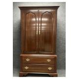 One Piece Cherry Georgian Style Armoire